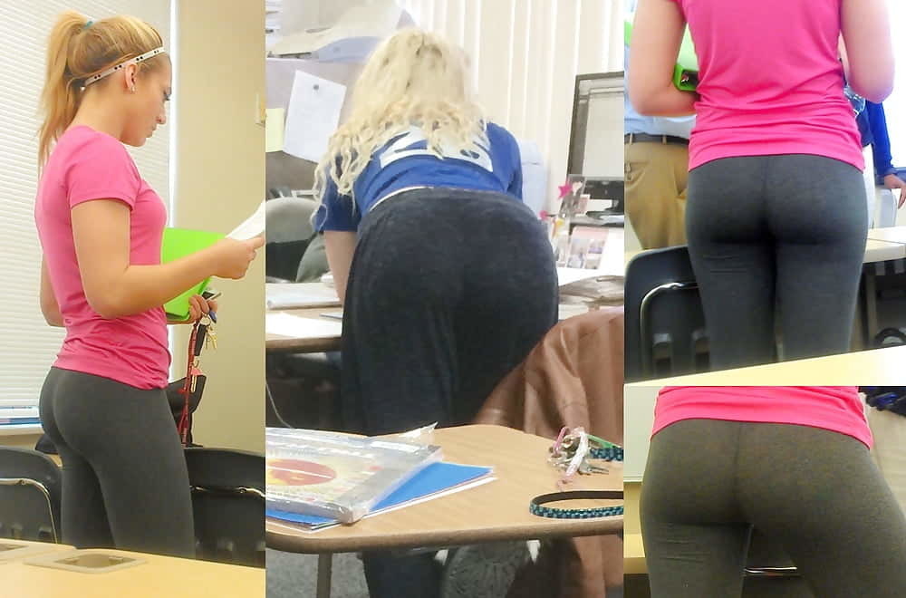 Thin classmate stayed tights showed image