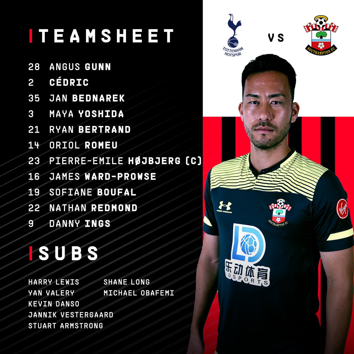 EPL 7R 토트넘 핫스퍼 VS 사우샘프턴 선발 라인업.jpg (Son 선발)